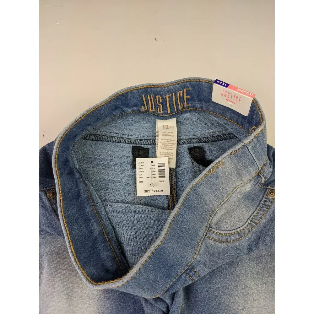 Justice Girls Dipped Jeggings - Size 12 Youth